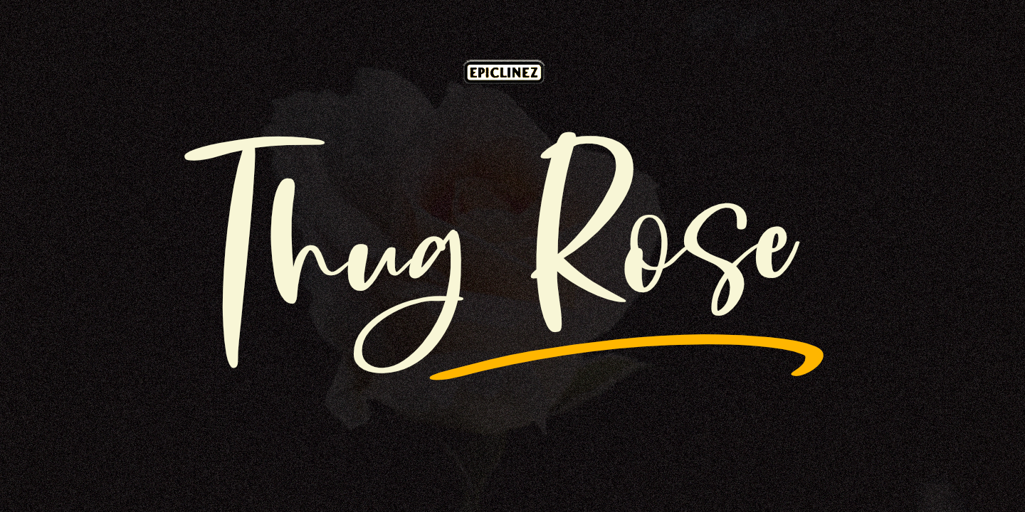 Пример шрифта Thug Rose Regular